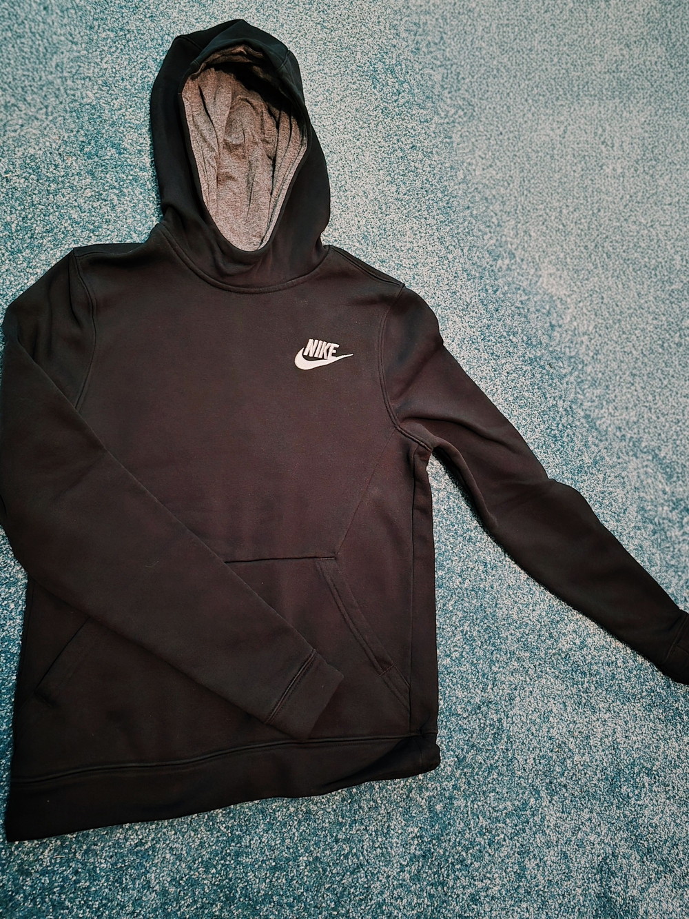 Nike Unisex's Black Hooded Pullover Sweatshirt